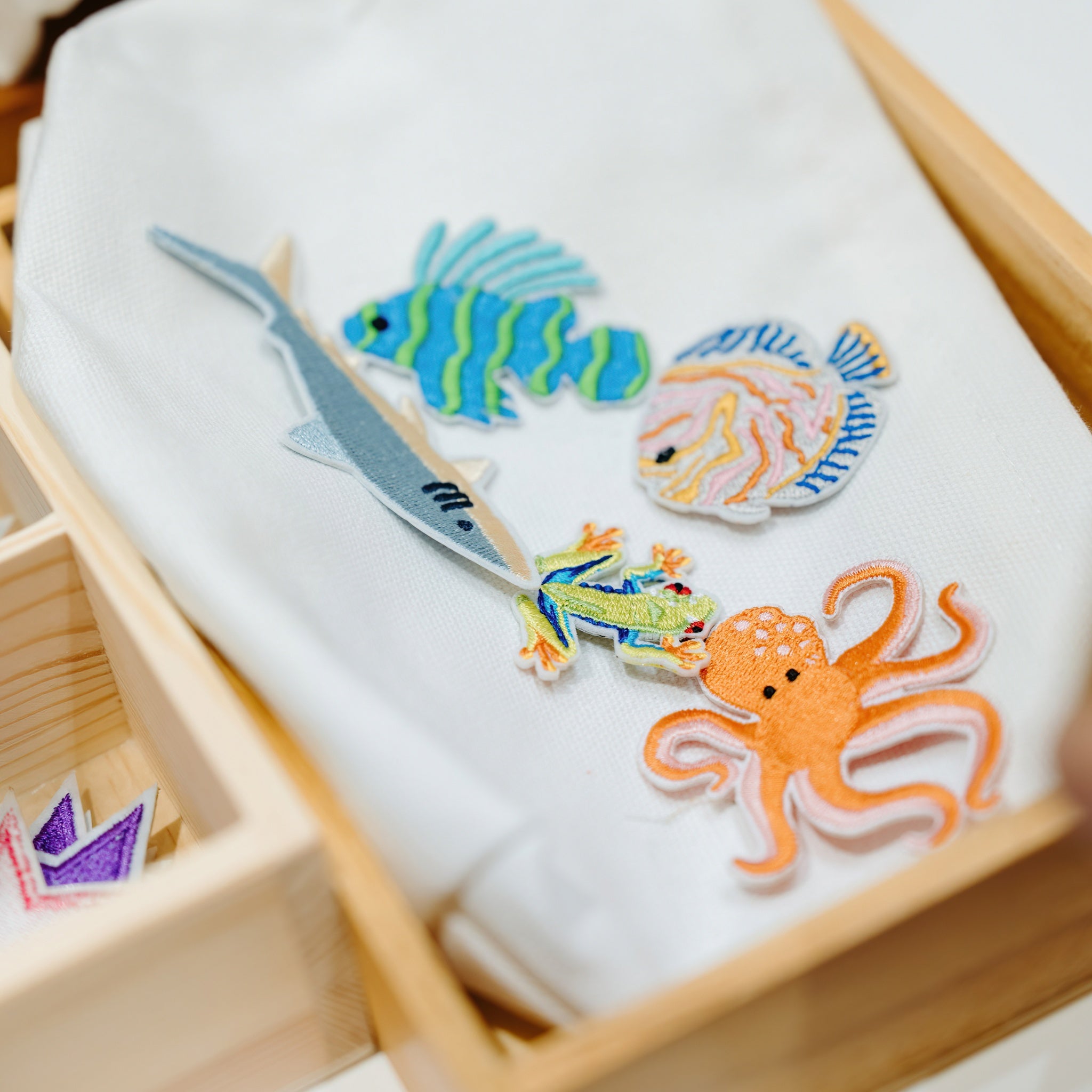Personalised Iron-On Pouches Station
